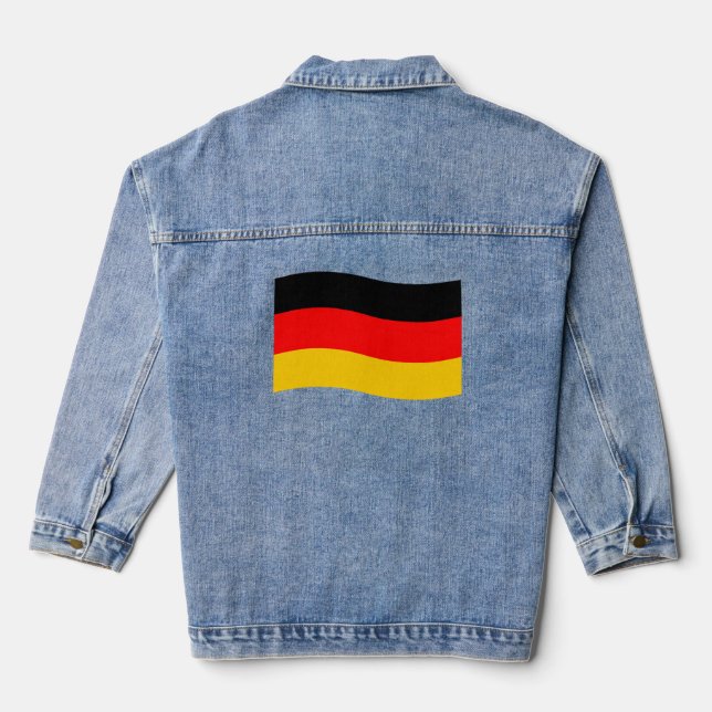 Waving German Flag Jeansjacke (Rückseite)