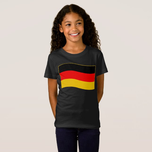 Waving German Flag T-Shirt (Vorne ganz)