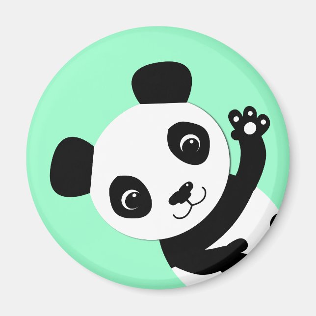 Waving Panda Magnet (Vorne)