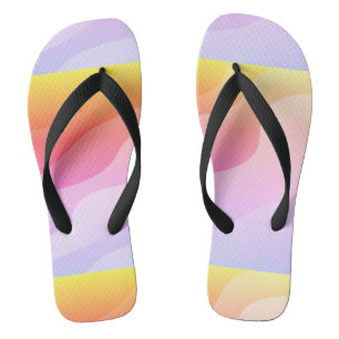 Wavy Abstrakte Formen leuchtend farbig Flip Flops
