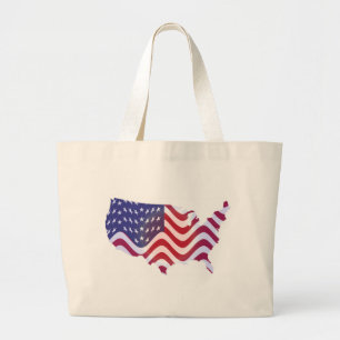 WAVY AMERICAN FLAG JUMBO STOFFBEUTEL