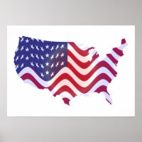 WAVY AMERICAN FLAG