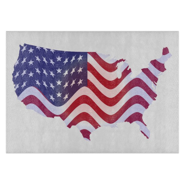 WAVY AMERICAN FLAG SCHNEIDEBRETT (Vorderseite)