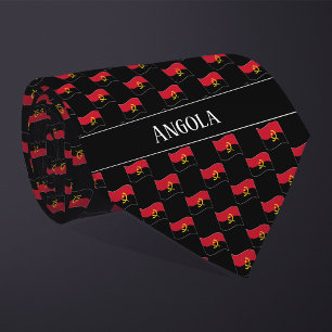 Wavy Angola Flag Muster Krawatte