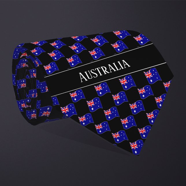 Wavy Australia Flag Pattern Krawatte (Von Creator hochgeladen)