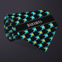 Wavy Bahamas Flag Pattern Krawatte