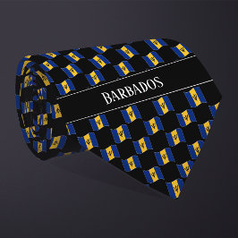 Wavy Barbados Flag Pattern Krawatte