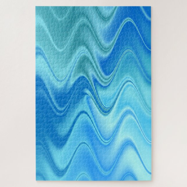 Wavy Blue Abstrakt (Vertikal)