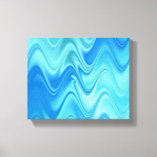Wavy Blue Abstrakt Leinwanddruck