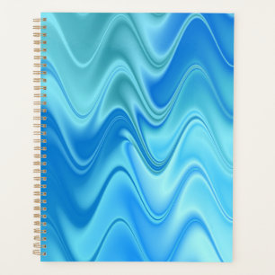 Wavy Blue Abstrakt Planer