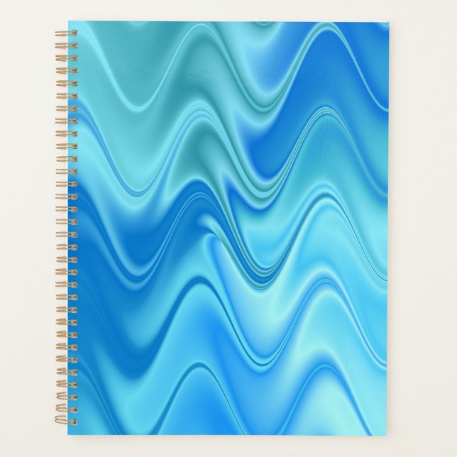 Wavy Blue Abstrakt Planer (Vorderseite)