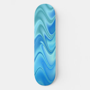 Wavy Blue Abstrakt Skateboard