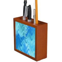 Wavy Blue Abstrakt Stifthalter