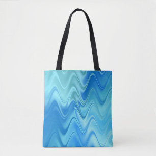 Wavy Blue Abstrakt Tasche