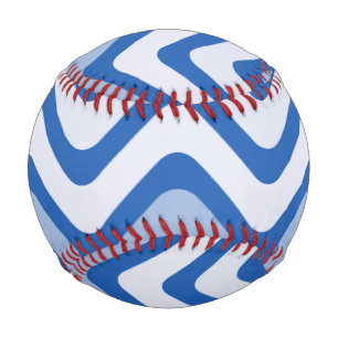 Wavy Blue Pattern Baseball