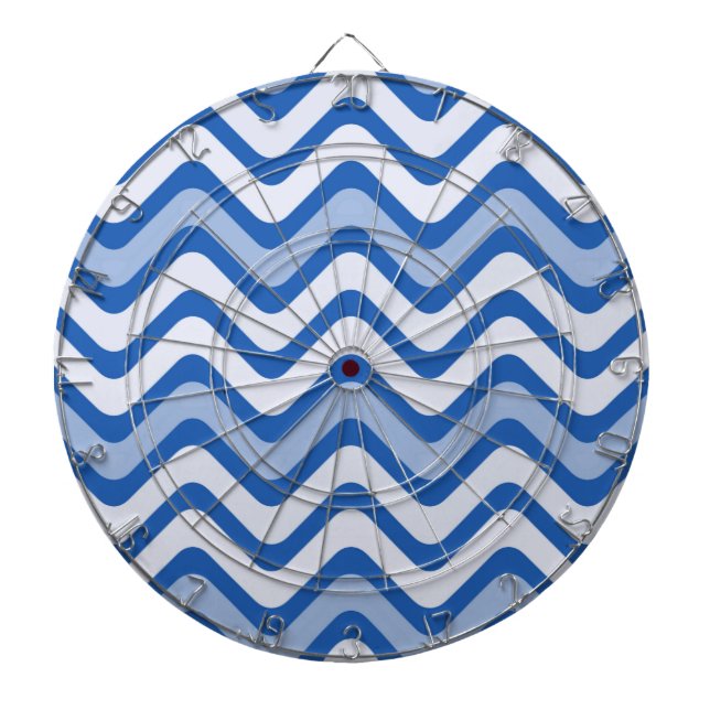Wavy Blue Pattern Dartscheibe (vorne)