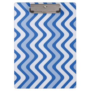 Wavy Blue Pattern Klemmbrett