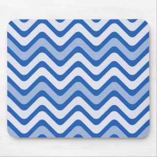 Wavy Blue Pattern Mousepad