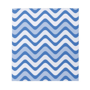 Wavy Blue Pattern Notizblock