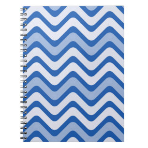 Wavy Blue Pattern Notizblock