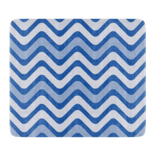 Wavy Blue Pattern Schneidebrett