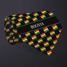 Wavy Bolivia Flag Pattern Krawatte