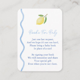 Wavy Border bringen Buchen für Baby Boy Dusche Begleitkarte