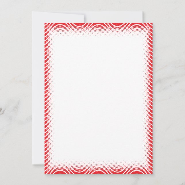 Wavy Border Christmas Blank Custom Text Einladung (Vorderseite)