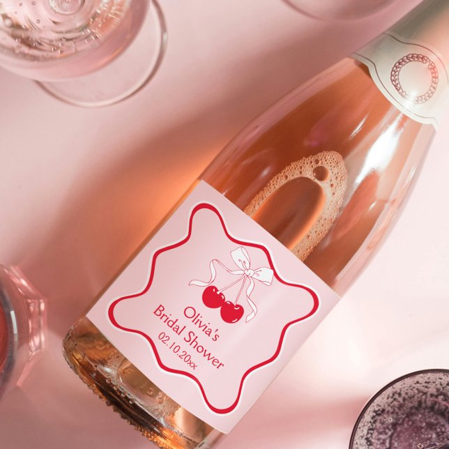 Wavy Cherry auf Top Bow Brautparty Champagne (Von Creator hochgeladen)