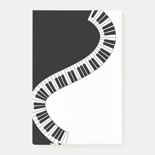 Wavy Curved Piano Keys Post-it Klebezettel (Vorderseite)