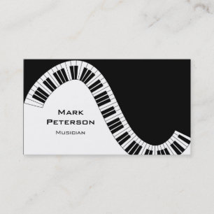 Wavy Curved Piano Keys Visitenkarte