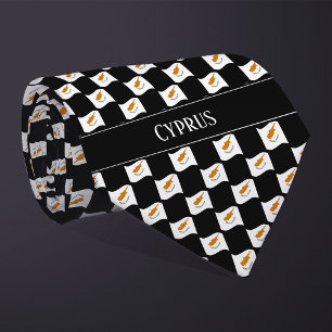 Wavy Cyprus Flag Muster Krawatte