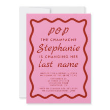 Wavy Edge Pink und Rot Pop Champagne Bridal