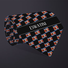 Wavy Eswatini Flag Muster Krawatte