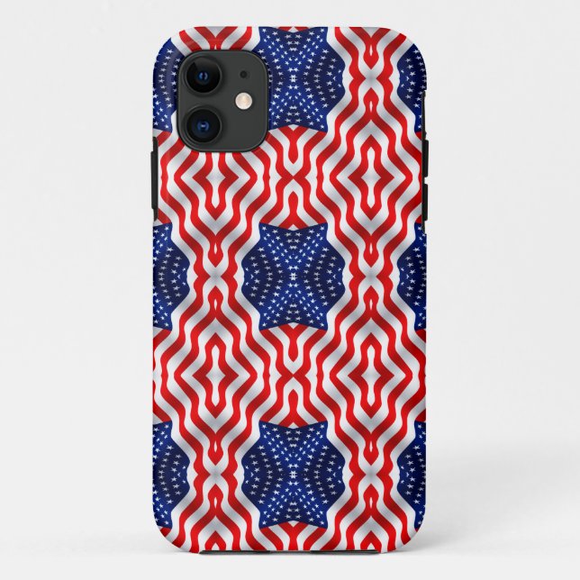 Wavy Flag Banner Case-Mate iPhone Hülle (Rückseite)