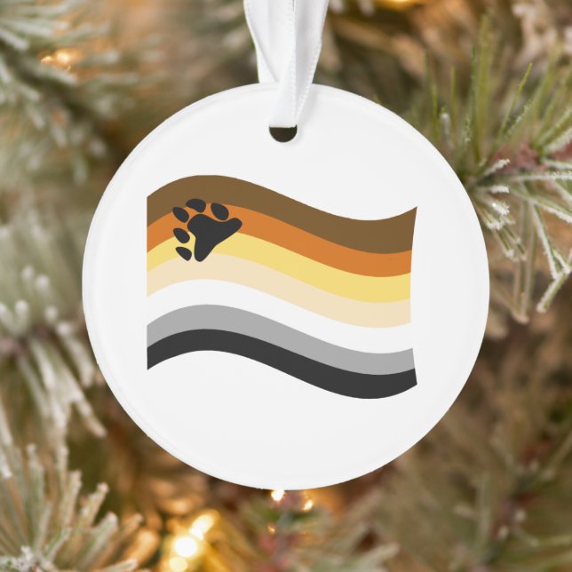 Wavy-Flag Bär Pride Paw Ornament (Baum)