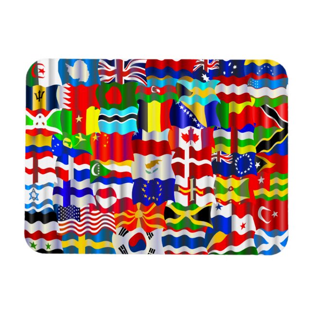 Wavy Flag Wallpaper Magnet (Horizontal)