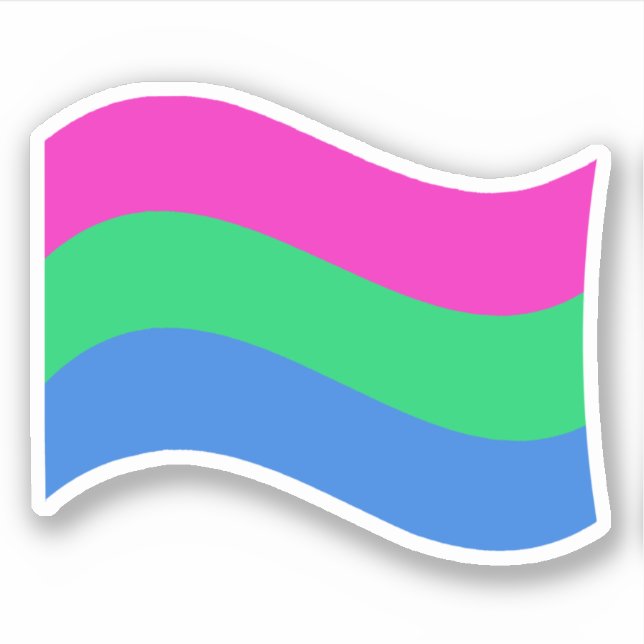 Wavy-Flagge Aufkleber (Vorderseite)