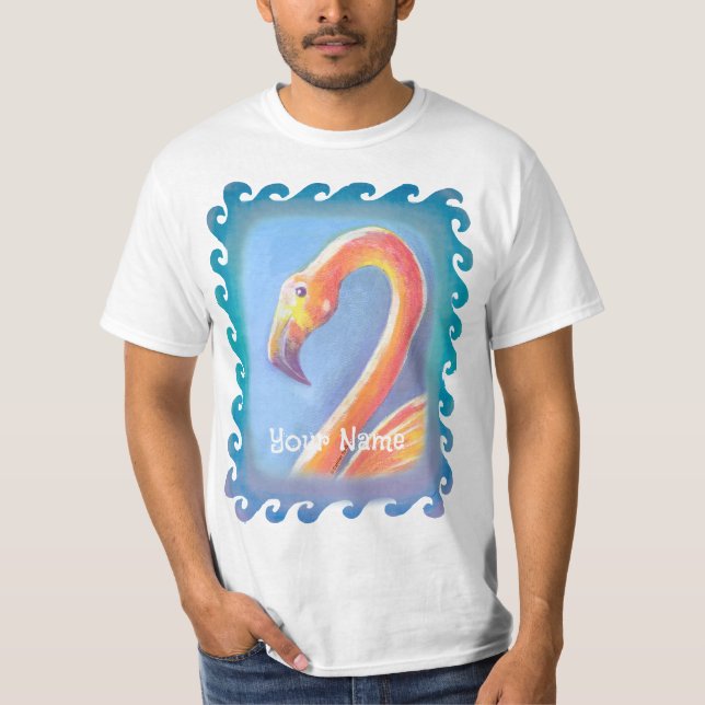 Wavy Flamingo T-Shirt (Vorderseite)