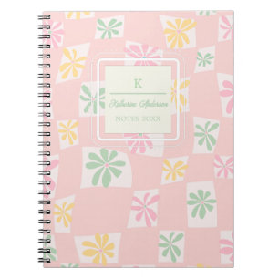 Wavy Floral Karo Notizblock