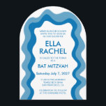 Wavy Frame Arch Modern Custom QR Bar Bat Mitzvah Einladung<br><div class="desc">Perfekte Karte, um eine Fledermausmitzvah, Bar mitzvah oder andere jüdische Feier anzukündigen! Handgefertigte Wavy Frame für Sie auf der Vorderseite! Vollständig anpassbar! Klicken Sie auf "Personalisieren" oben, um den Text zu bearbeiten und Ihren Link zum qr-Code hinzuzufügen. Klicken Sie auf "Bearbeiten mit dem Designwerkzeug", um die Schriftart, Farben und Einstellungen...</div>