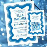 Wavy Frame Chic Moderne Custom QR Bar Bat Mitzvah Begleitkarte<br><div class="desc">Perfekte ENCLOSURE CARDS für eine Fledermausmitzvah, Bar mitzvah oder andere jüdische Feiern! Handgefertigte Wavy Frame für Sie auf der Vorderseite! Vollständig anpassbar! Klicken Sie auf "Personalisieren" oben, um den Text zu bearbeiten und Ihren Link zum QR-Code hinzuzufügen. Klicken Sie auf "Bearbeiten mit dem Designwerkzeug", um die Schriftart, Farben und Einstellungen...</div>