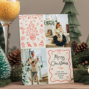 Wavy Frame Coquette Bows Frohe Weihnachten 2 Foto