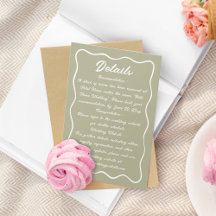 Wavy Frame Hand Zeichnen Skript Olive Green