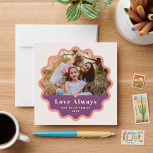 Wavy Frame Valentine's Day Carte photo - Violet