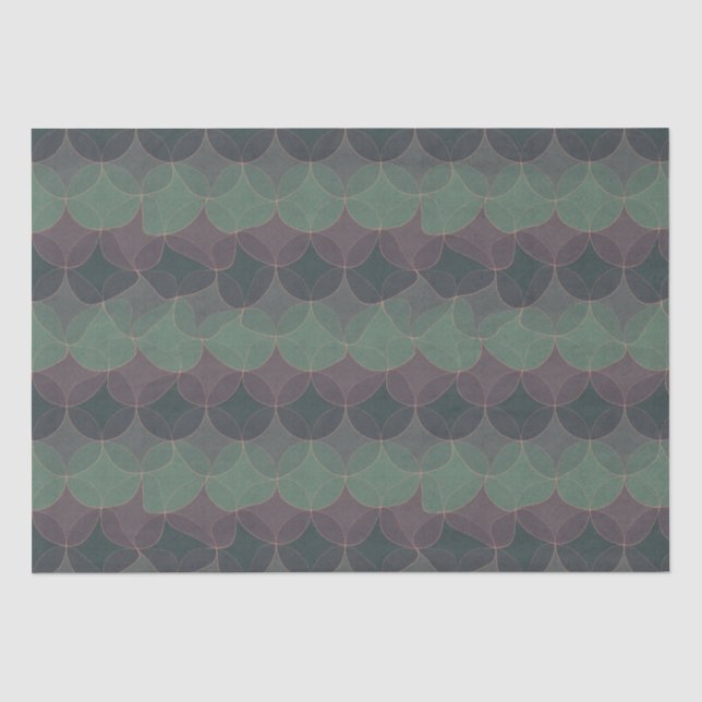 Wavy Geometric Wrapping Paper Seidenpapier (Vorderseite)