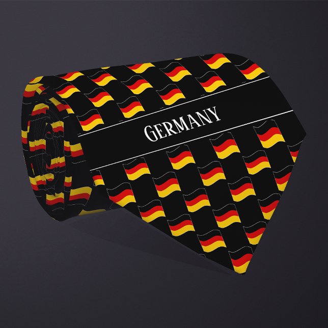 Wavy Germany Flag Pattern Krawatte (Von Creator hochgeladen)