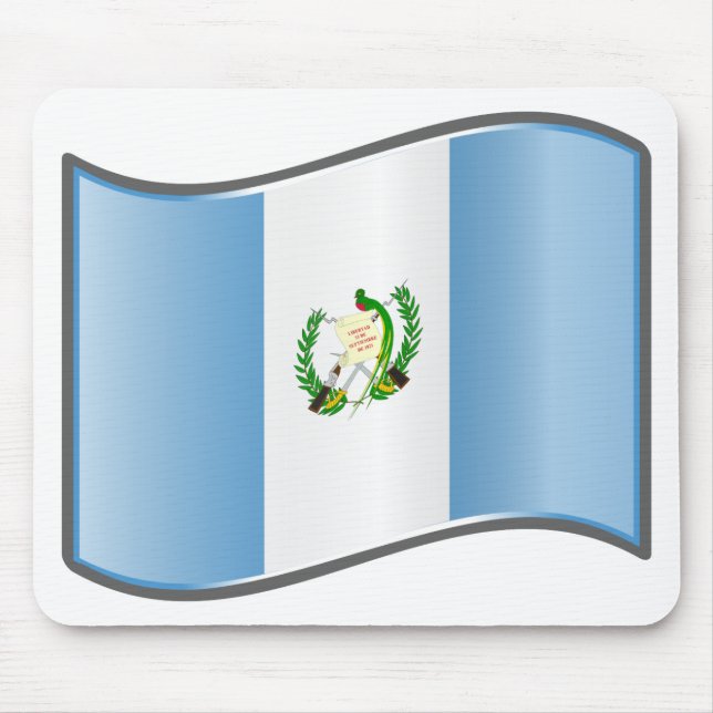 Wavy Guatemala-Flagge Mousepad (Vorne)