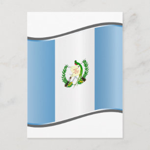 Wavy Guatemala-Flagge Postkarte
