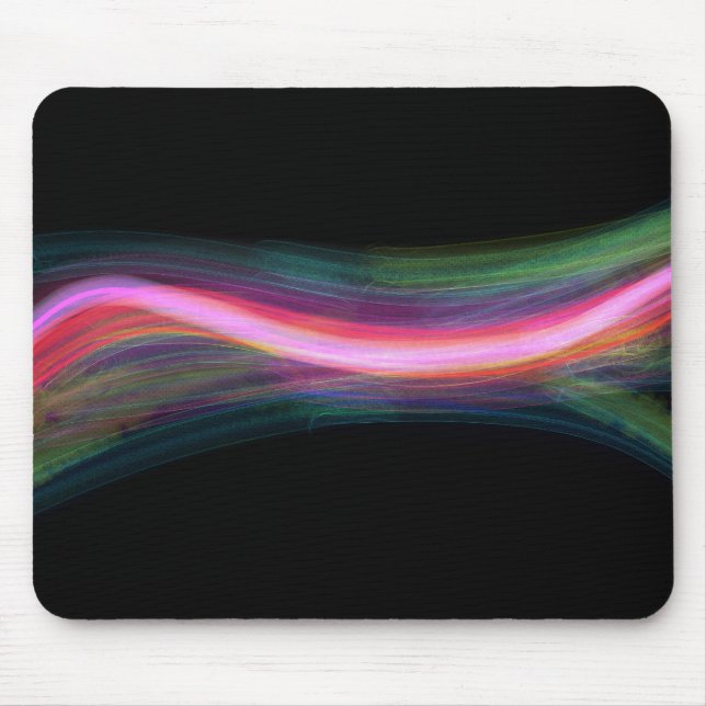 Wavy Hintergrund mit farbigen Linien Mousepad (Vorne)